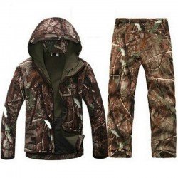 Military Tactical Uniform Σετ μπουφάν παραλλαγής Softshell αδιάβροχο κυνηγόρουχα μπουφάν Ανδρικά κοστούμια στρατιωτικού τζάκετ
