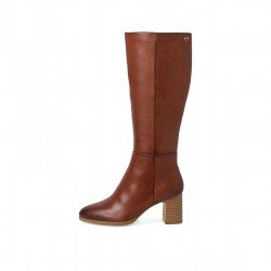 Tamaris Comfort Cognac Ανατομικές Δερμάτινες Μπότες Ταμπά 