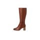 Tamaris Comfort Cognac Ανατομικές Δερμάτινες Μπότες Ταμπά Tamaris Comfort Cognac Ανατομικές Δερμάτινες Μπότες Ταμπά
