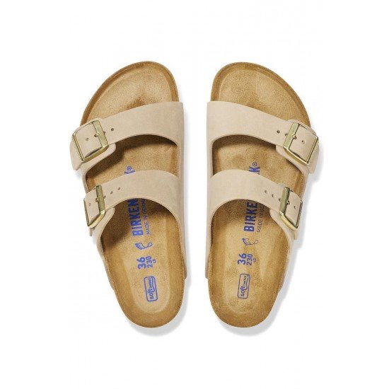 Soft Footbed Δερμάτινα Γυναικεία Σανδάλια Μπεζ Narrow Fit Soft Footbed Δερμάτινα Γυναικεία Σανδάλια Μπεζ Narrow Fit