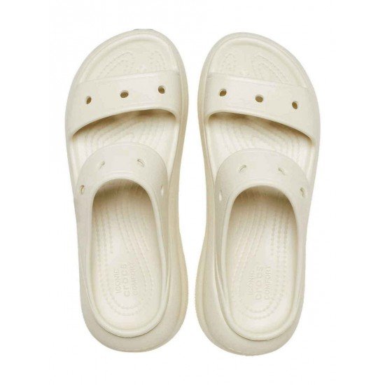 Crocs Crush Σαγιονάρες σε στυλ Πέδιλα με Πλατφόρμα σε Μπεζ Χρώμα Crocs Crush Σαγιονάρες σε στυλ Πέδιλα με Πλατφόρμα σε Μπεζ Χρώμα