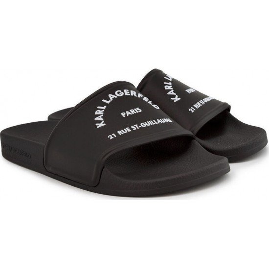 Karl Lagerfeld Ανδρικά Slides Μαύρα Karl Lagerfeld Ανδρικά Slides Μαύρα