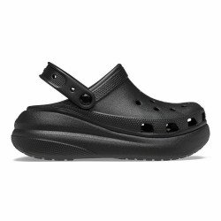 Crocs Classic Crush Ανατομικά Σαμπό Μαύρα