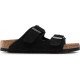Birkenstock Arizona Soft Footbed Suede Leather Ανατομικά Σανδάλια Μαύρα Narrow Fit Birkenstock Arizona Soft Footbed Suede Leather Ανατομικά Σανδάλια Μαύρα Narrow Fit