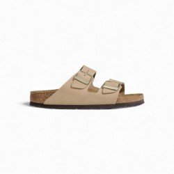 Soft Footbed Δερμάτινα Γυναικεία Σανδάλια Μπεζ Narrow Fit