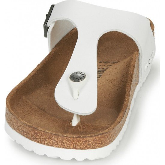 Birkenstock Gizeh Δερμάτινα Γυναικεία Ανατομικά Σανδάλια Λευκά Regular Fit Birkenstock Gizeh Δερμάτινα Γυναικεία Ανατομικά Σανδάλια Λευκά Regular Fit