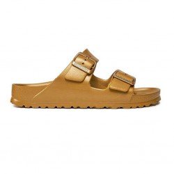 Birkenstock Arizona Eva Γυναικεία Ανατομικά Σανδάλια Glamour Gold Narrow Fit