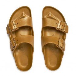 Birkenstock Arizona Eva Γυναικεία Ανατομικά Σανδάλια Glamour Gold Narrow Fit