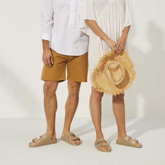 Birkenstock Arizona Eva Γυναικεία Ανατομικά Σανδάλια Glamour Gold Narrow Fit Birkenstock Arizona Eva Γυναικεία Ανατομικά Σανδάλια Glamour Gold Narrow Fit