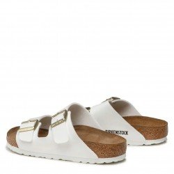 Birkenstock Arizona Δερμάτινα Unisex  Ανατομικά Σανδάλια Λευκά Narrow Fit