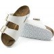 Birkenstock Arizona Δερμάτινα Unisex Ανατομικά Σανδάλια Λευκά Narrow Fit Birkenstock Arizona Δερμάτινα Unisex Ανατομικά Σανδάλια Λευκά Narrow Fit